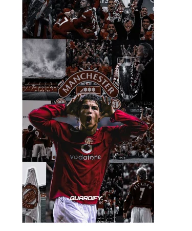 CR7_2 egyedi sípcsontvédő minta (Normál (16 cm)) - Guardify - Bal Láb