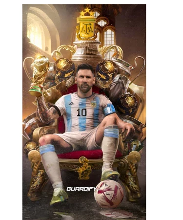 Messi_1 egyedi sípcsontvédő minta (Normál (16 cm)) - Guardify - Bal Láb