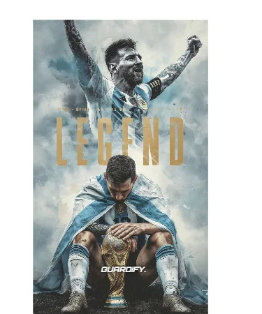 Messi_1 egyedi sípcsontvédő minta (Normál (16 cm)) - Guardify - Jobb Láb