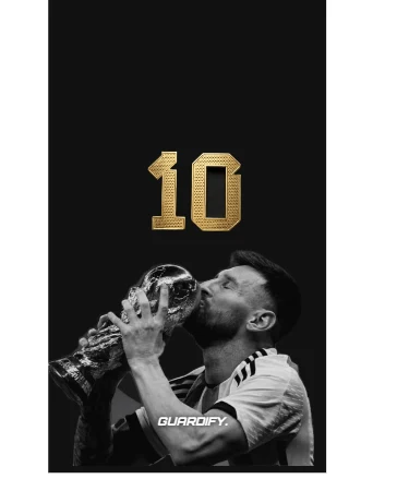 Messi_2 egyedi sípcsontvédő minta (Normál (16 cm)) - Guardify - Jobb Láb