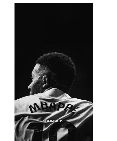 Mbappé egyedi sípcsontvédő minta (Normál (16 cm)) - Guardify - Bal Láb