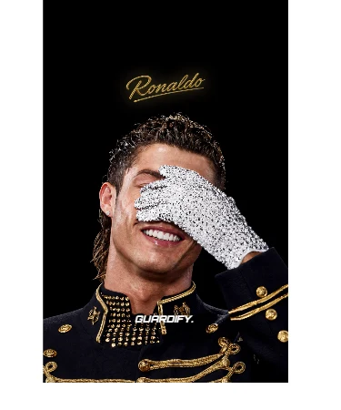 CR7 Michael Jackson egyedi sípcsontvédő minta (Mini (10 cm)) - Guardify