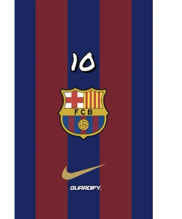 Barcelona egyedi sípcsontvédő minta (Normál (16 cm)) - Guardify - Jobb Láb