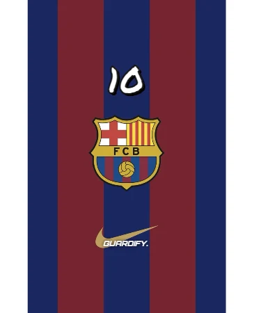 Barcelona egyedi sípcsontvédő minta (Mini (10 cm)) - Guardify - Jobb Láb