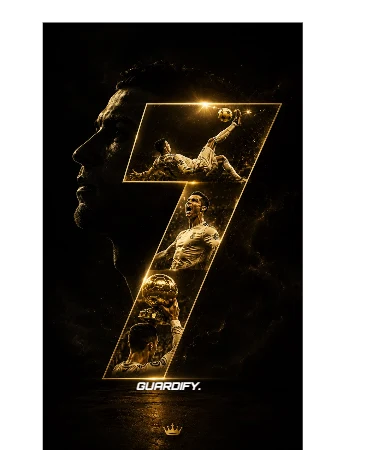 CR7 egyedi sípcsontvédő minta (Normál (16 cm)) - Guardify