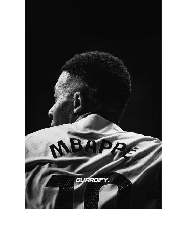 Mbappé egyedi sípcsontvédő minta (Mini (10 cm)) - Guardify - Bal Láb