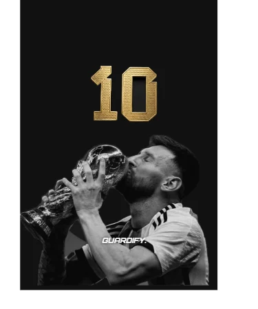 Messi egyedi sípcsontvédő minta (Mini (10 cm)) - Guardify - Jobb Láb