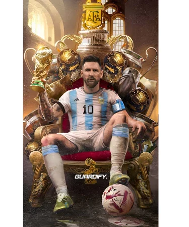 Messi egyedi sípcsontvédő minta (Mini (10 cm)) - Guardify - Bal Láb