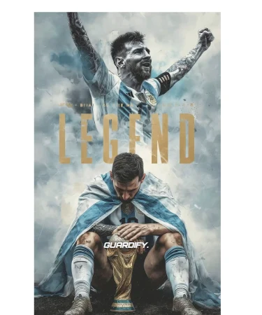 Messi egyedi sípcsontvédő minta (Mini (10 cm)) - Guardify - Jobb Láb