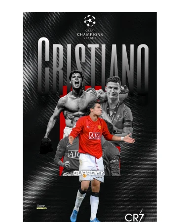 CR7 egyedi sípcsontvédő minta (Mini (10 cm)) - Guardify - Jobb Láb
