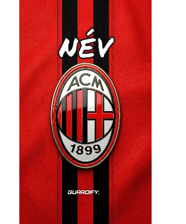 Ac Milan egyedi sípcsontvédő minta (Normál (16 cm)) - Guardify - Bal Láb