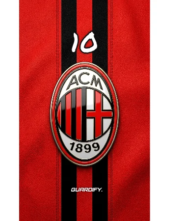 Ac Milan egyedi sípcsontvédő minta (Normál (16 cm)) - Guardify - Jobb Láb
