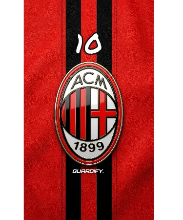 AC MILAN egyedi sípcsontvédő minta (Mini (10 cm)) - Guardify - Jobb Láb