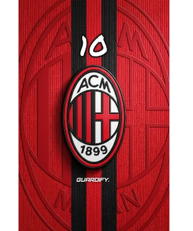 Ac Milan egyedi sípcsontvédő minta (Mini (10 cm)) - Guardify - Jobb Láb