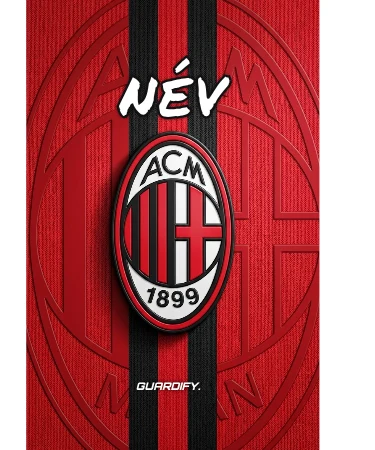 Ac Milan egyedi sípcsontvédő minta (Normál (16 cm)) - Guardify - Bal Láb