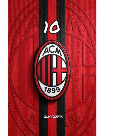 Ac Milan egyedi sípcsontvédő minta (Normál (16 cm)) - Guardify - Jobb Láb