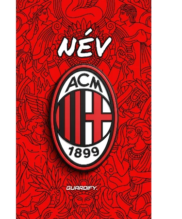 Ac Milan egyedi sípcsontvédő minta (Normál (16 cm)) - Guardify - Bal Láb
