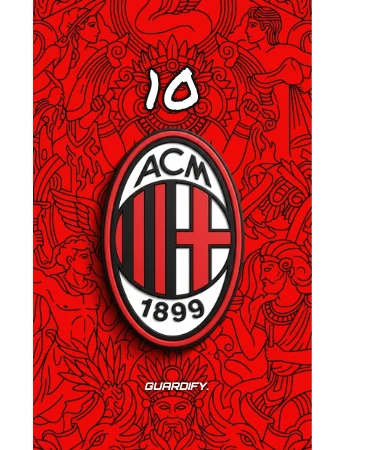 Ac Milan egyedi sípcsontvédő minta (Normál (16 cm)) - Guardify - Jobb Láb