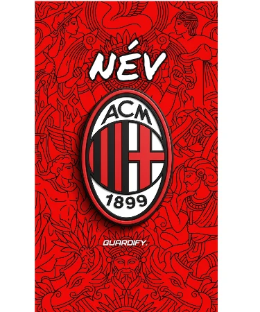 Ac Milan egyedi sípcsontvédő minta (Mini (10 cm)) - Guardify - Bal Láb