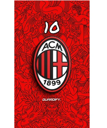 Ac Milan egyedi sípcsontvédő minta (Mini (10 cm)) - Guardify - Jobb Láb