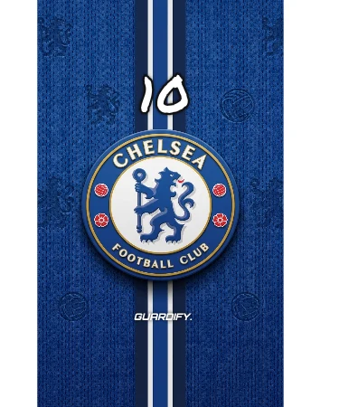 Chelsea egyedi sípcsontvédő minta (Mini (10 cm)) - Guardify - Jobb Láb