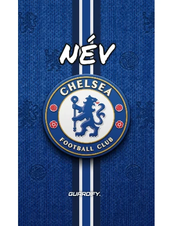 Chelsea egyedi sípcsontvédő minta (Normál (16 cm)) - Guardify - Bal Láb
