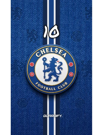 Chelsea egyedi sípcsontvédő minta (Normál (16 cm)) - Guardify - Jobb Láb