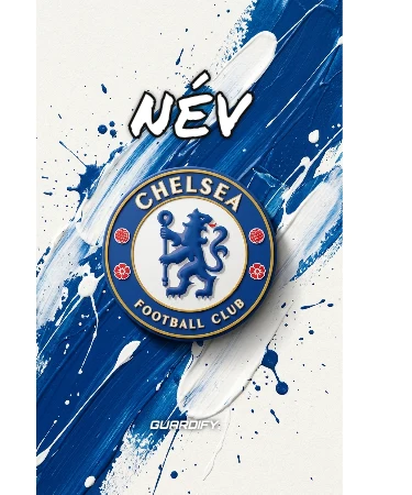 Chelsea egyedi sípcsontvédő minta (Normál (16 cm)) - Guardify - Bal Láb