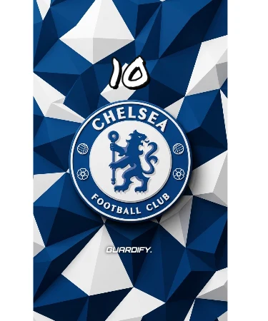 Chelsea egyedi sípcsontvédő minta (Mini (10 cm)) - Guardify - Jobb Láb