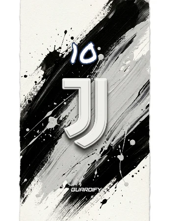 Juventus egyedi sípcsontvédő minta (Normál (16 cm)) - Guardify - Jobb Láb