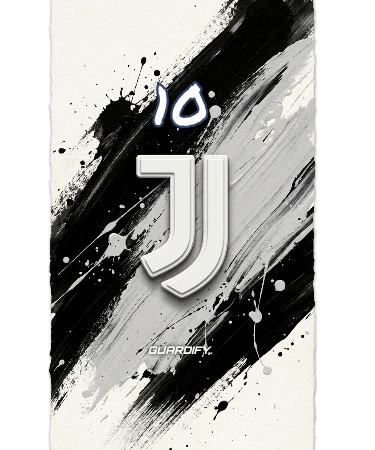 Juventus egyedi sípcsontvédő minta (Mini (10 cm)) - Guardify - Jobb Láb