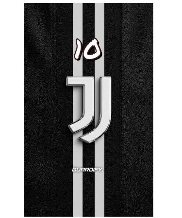Juventus egyedi sípcsontvédő minta (Mini (10 cm)) - Guardify - Jobb Láb
