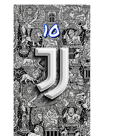 Juventus egyedi sípcsontvédő minta (Normál (16 cm)) - Guardify - Jobb Láb