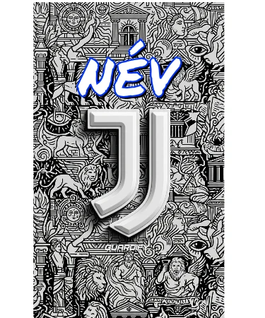 Juventus egyedi sípcsontvédő minta (Mini (10 cm)) - Guardify - Bal Láb