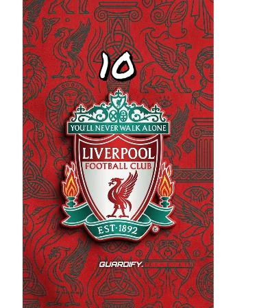 Liverpool egyedi sípcsontvédő minta (Normál (16 cm)) - Guardify - Jobb Láb