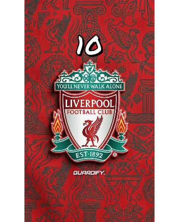Liverpool egyedi sípcsontvédő sablon (10 cm mini) - Guardify - Jobb
