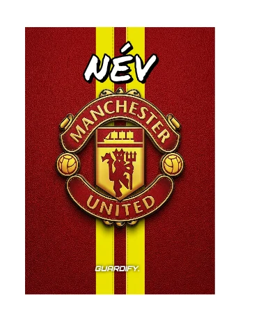 Manchester United egyedi sípcsontvédő sablon (16 cm normál) - Guardify - Bal