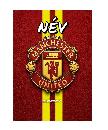 Manchester United egyedi sípcsontvédő sablon (10 cm mini) - Guardify - Bal