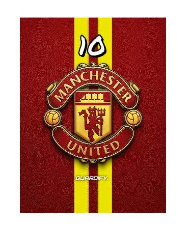 Manchester United egyedi sípcsontvédő sablon (10 cm mini) - Guardify - Jobb