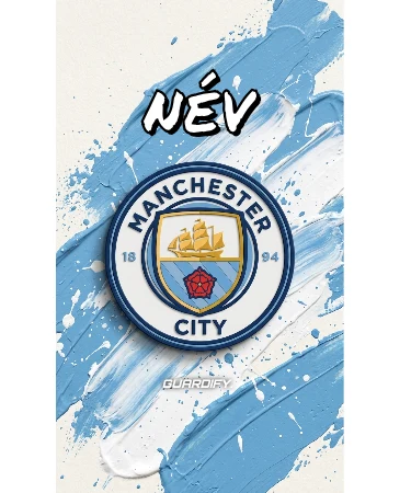 Manchester City egyedi sípcsontvédő minta (10 cm mini) - Guardify - Bal