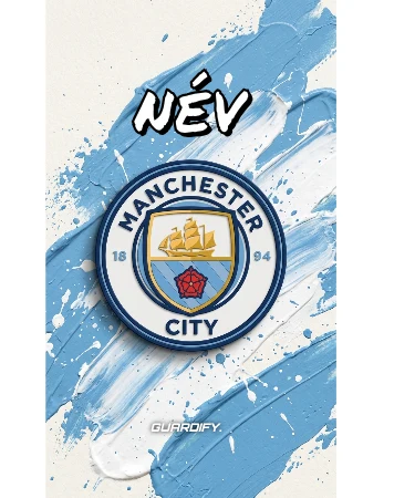 Manchester City egyedi sípcsontvédő minta (16 cm normál) - Guardify - Bal