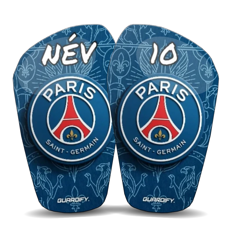 PSG egyedi sípcsontvédő minta (16 cm normál) - Guardify
