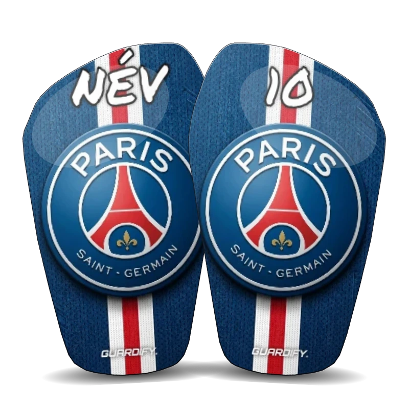 PSG egyedi sípcsontvédő minta (16 cm normál) - Guardify