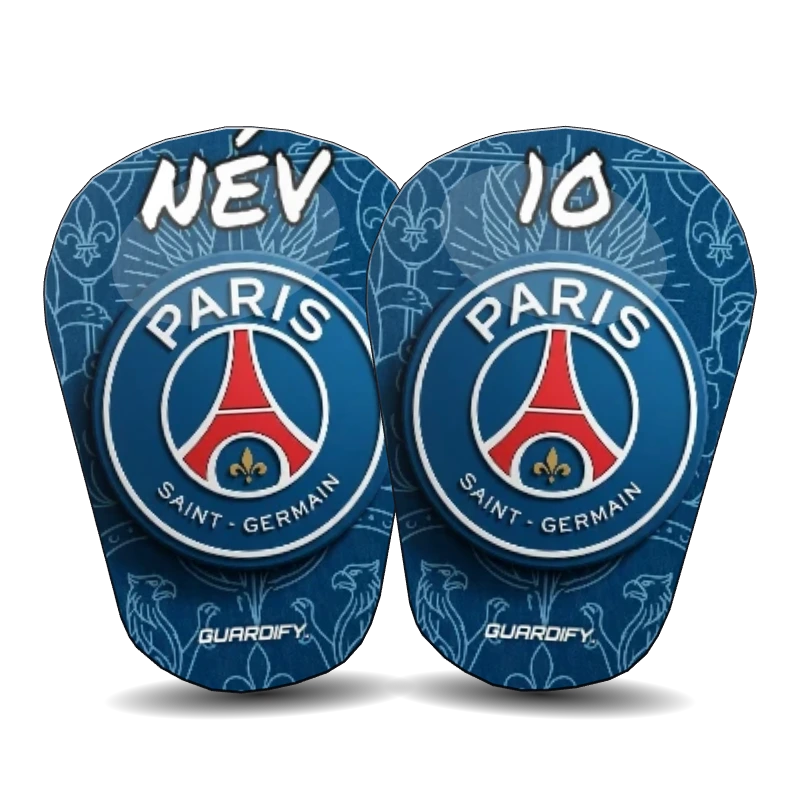 PSG egyedi sípcsontvédő minta (10 cm mini) - Guardify