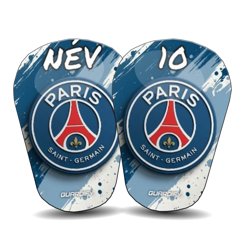 PSG egyedi sípcsontvédő minta (10 cm mini) - Guardify