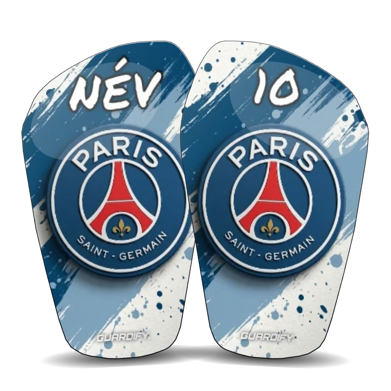 PSG egyedi sípcsontvédő minta (16 cm normál) - Guardify