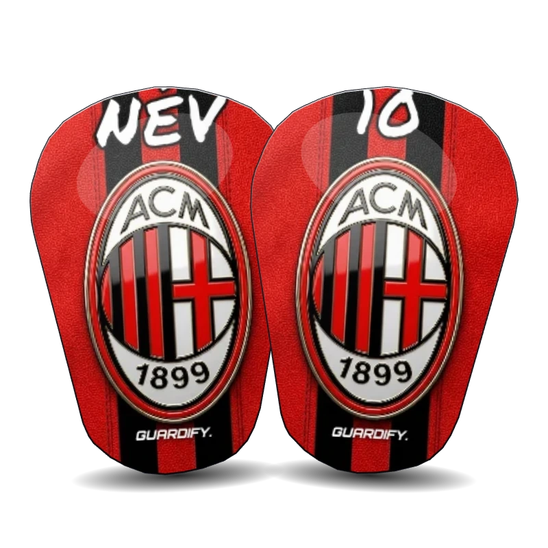 AC MILAN egyedi sípcsontvédő minta (10 cm mini) - Guardify