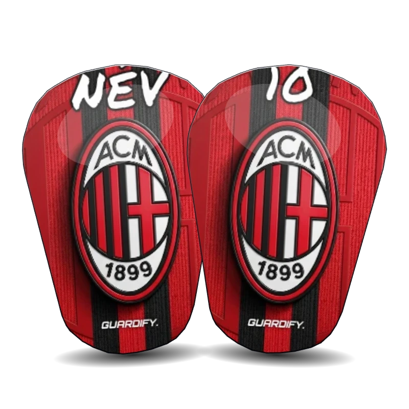 Ac Milan egyedi sípcsontvédő minta (10 cm mini) - Guardify