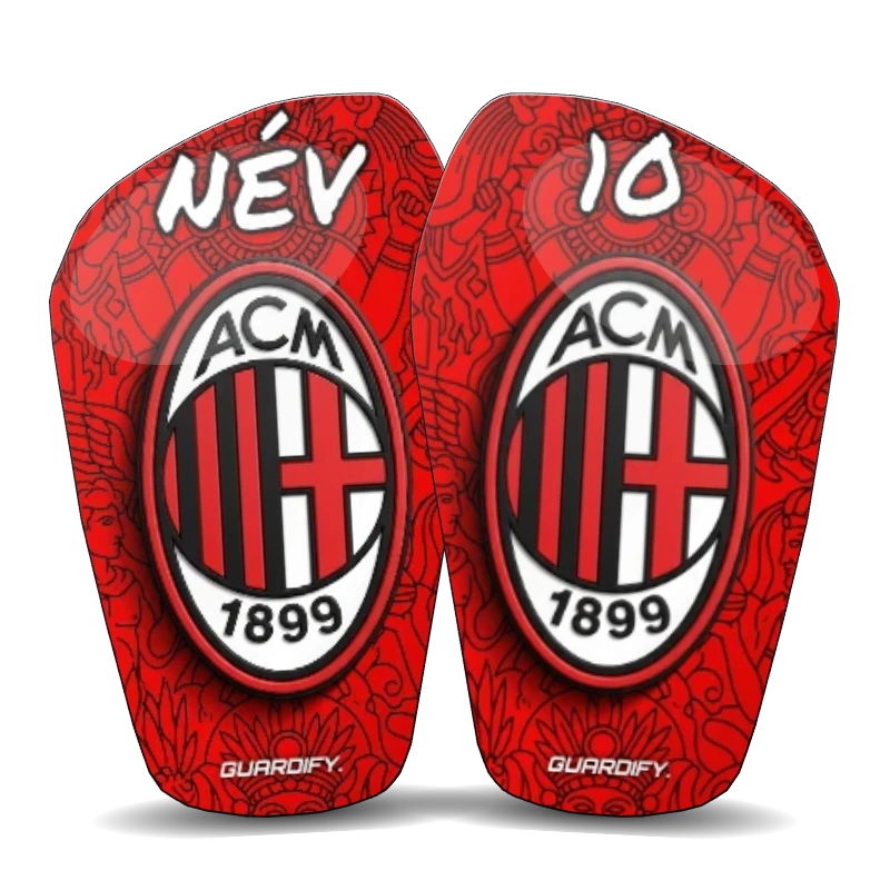 Ac Milan egyedi sípcsontvédő minta (16 cm normál) - Guardify