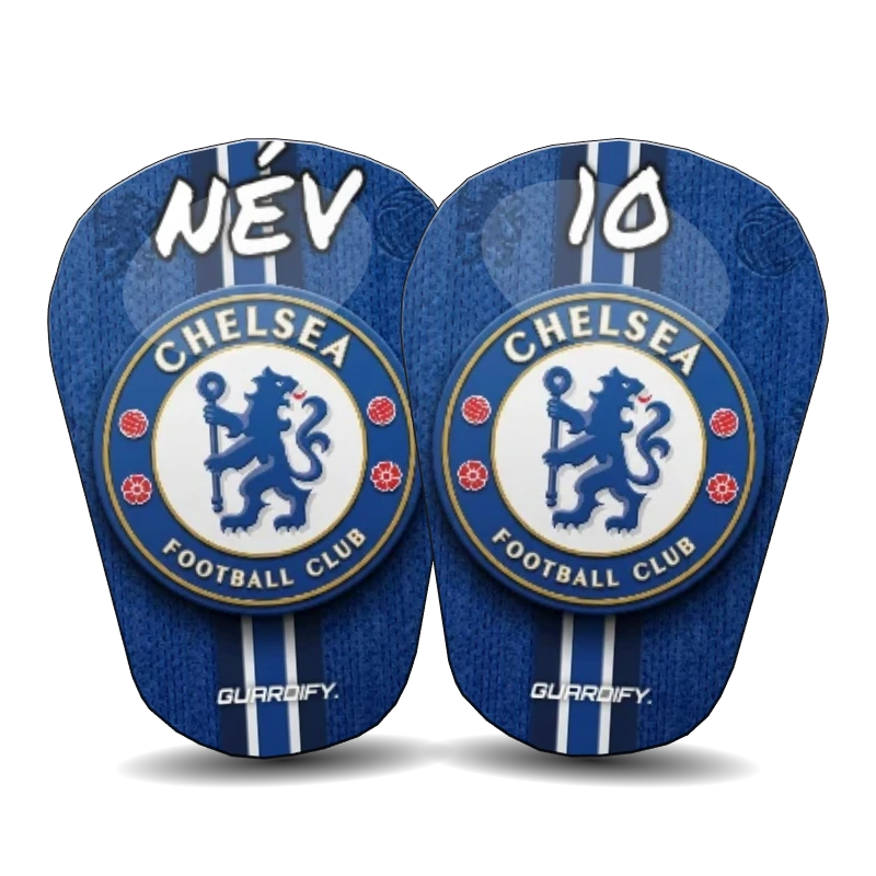 Chelsea egyedi sípcsontvédő minta (10 cm mini) - Guardify